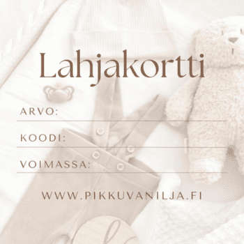 Lahjakortti PikkuVanilja verkkokauppaan 150€