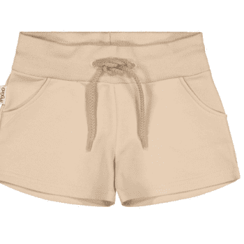 Gugguu Unisex Shorts, sävy Linen Beige Natural kokoelman ajattoman tyylikkäät, taskulliset collegeshortsit. Unisex shortsit ovat todella mukavat ja joustavat, kangas on erittäin laadukasta. Näissä shortseissa lapsen on helppo liikkua!