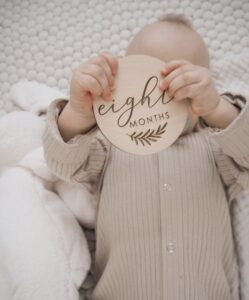 Puiset Milestone kuukausikortit vauvan valokuvaukseen