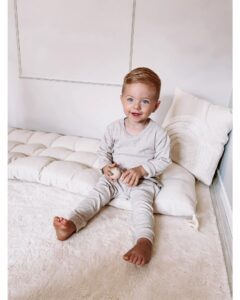 Babystyling housut vauvalle Rib Melange Sand