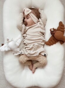 Babystyling mekko vauvalle Ruffle Pointelle Sand vaalea beige