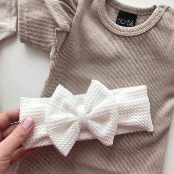 Vauvan rusettipanta Elegant valkoinen