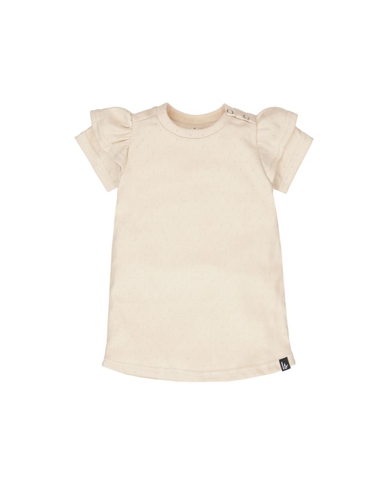 Babystyling mekko Ruffle Pointelle Sand