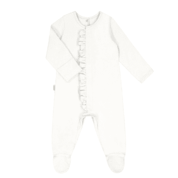Gugguu Frilla Full Bodysuit vauvalle Silk White