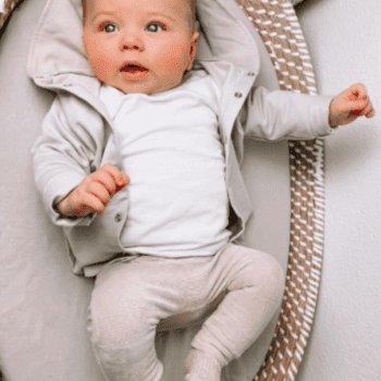 Babystyling samettipintaiset housut Soft Sand vaalea beige