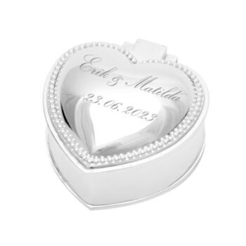 PikkuVanilja hopeoitu korurasia lahjapakkauksessa