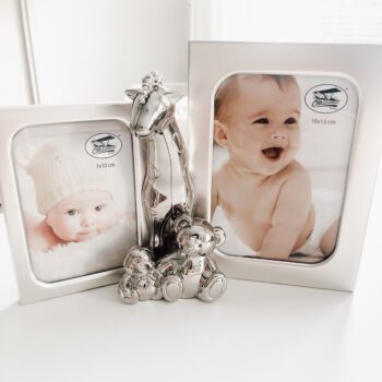 PikkuVanilja hopeoitu valokuvakehys lahjapaketoituna, eläinystävät