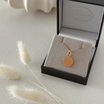 14 Karaatin kultainen pyöreä riipus