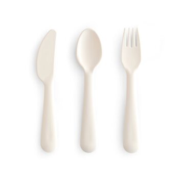 Mushie Cutlery - Ivory, lapsen aterinsetti