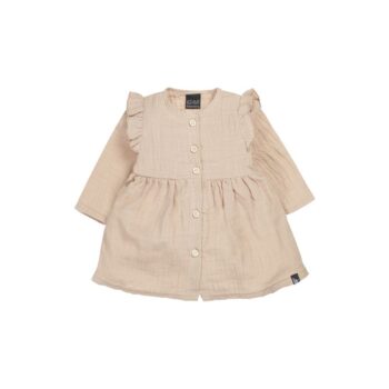 Babystyling mekko, Ruffle Dress Linnen Sand