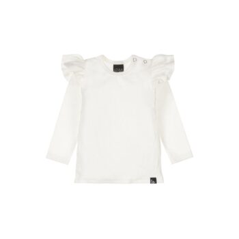 Babystyling Ruffle longsleeve Rib Ecru