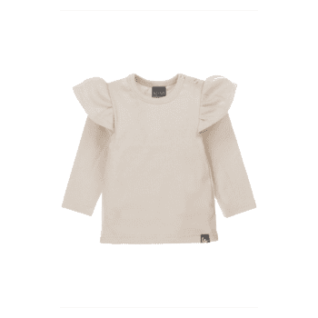 Babystyling Ruffle longsleeve Rib Sand