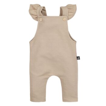 Babystyling Ruffle Onesie lappuhaalari, Rib Beige
