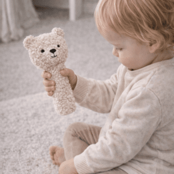 Jollein Rattle - Teddy Bear - Nature - nalle helistin